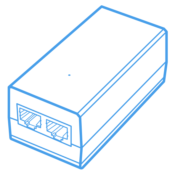 Inyectores - fuentes PoE-azul