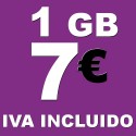 BONO 1GB 4G LTE por 7 euros iva incluido