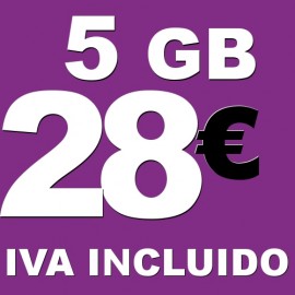 BONO 5GB 4G LTE por 28 euros iva incluido