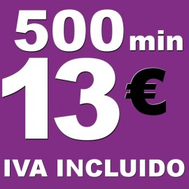 BONO voz móvil 500 minutos 13 euros iva incluido