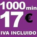 BONO voz móvil 1000 minutos 17 euros iva incluido