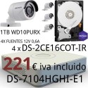 Kit videvigilancia HDTVI interior o exterior 221€ IVA incluido