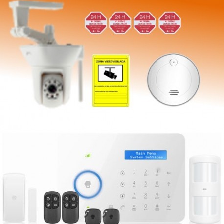 Kit alarma GSM/PSTN y videovigilancia
