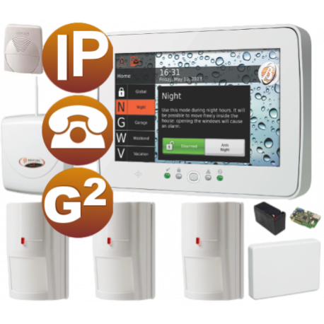 Kit alarma IP PSTN Grado 2 pantalla táctil