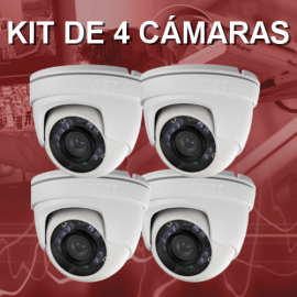 Kit de 4 cámaras de videovigilancia (CCTV)
