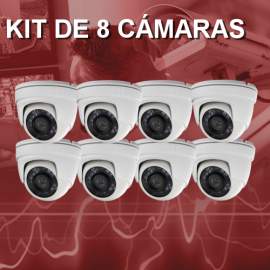 Kit de 8 cámaras de videovigilancia (CCTV)